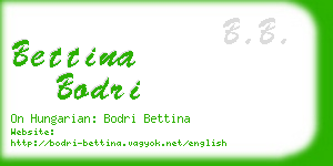 bettina bodri business card